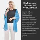 LA MAREY - 100% Maulbeeren-Seidenschal, Chiffon, 60x170 cm, Blau-Türkis image number 1