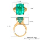 Smaragd-Triplett Quarz Ring, ca. 13,50 ct. image number 6