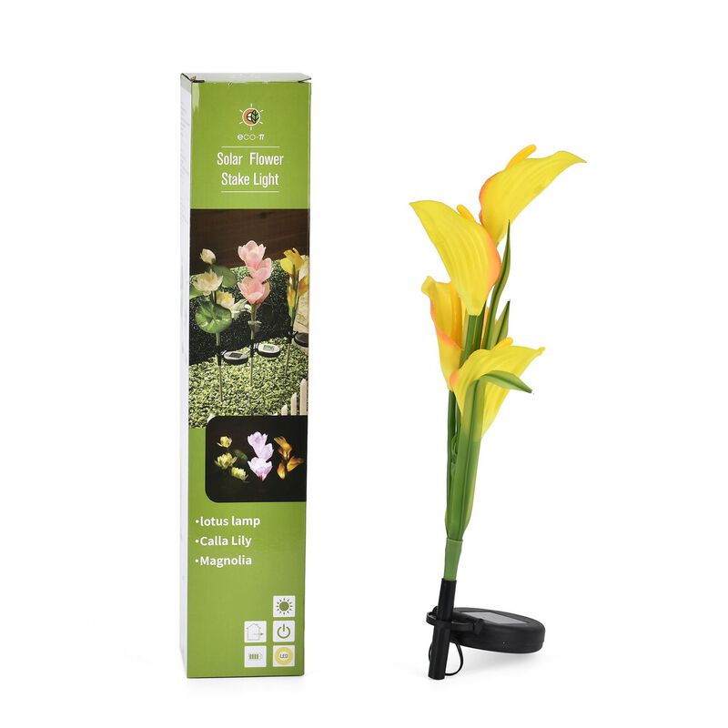 Solarbetriebene Calla Lilie mit LEDs, Größe: 73 cm