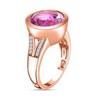 Rose De France Amethyst und Zirkon Ring - 6,06 ct. image number 4