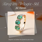 AAA Smaragd und Moissanit Ring in 375 Gold - 1,54 ct. image number 1