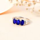 Blauer Spinell und Diamant-Ring - 1,59 ct. image number 1