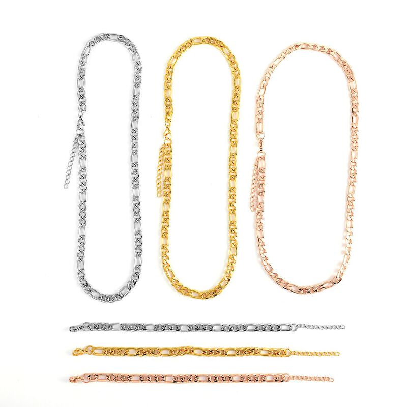 6er-Set- und -Armbänder | vielseitige EVER TRUE SHOPLC Figaro-Halsketten