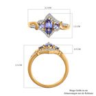 Tansanit und Zirkon Ring - 0,99 ct. image number 6