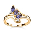 Tansanit und Zirkon Ring - 0,49 ct. image number 3