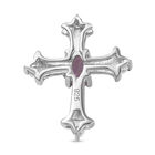 Tansanit und Moissanit Kreuz Anhänger - 0,34 ct. image number 4