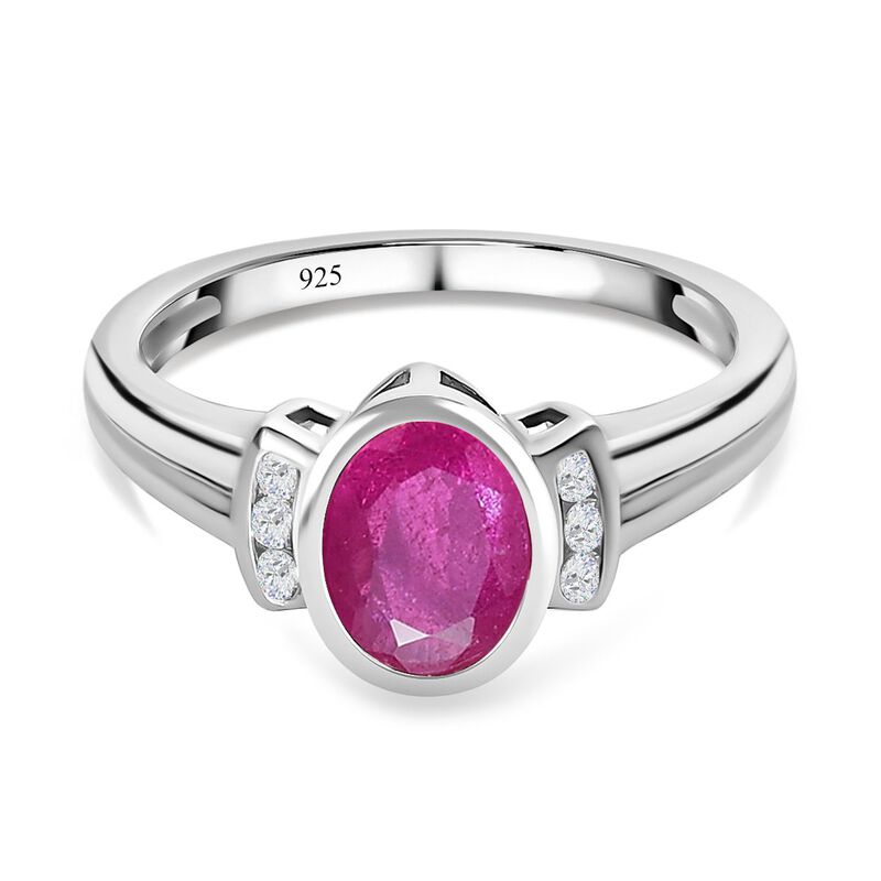 Ilakaka rosa Saphir und Zirkon-Ring - 1,84 ct. image number 0