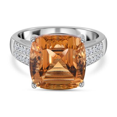 Citrin und Zirkon Cocktail Ring - 9,17 ct.