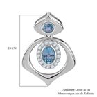 AA Blauer Zirkon Anhänger 925 Silber rhodiniert ca. 2.04 ct image number 4