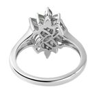 Montana Pfau Saphir floraler Ring, 925 Silber platiniert, 0,95 ct. image number 5