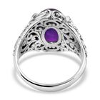 Royal Bali - Afrikanischer Amethyst Ring, 925 Silber, (Größe 17.00), ca. 12.00 ct image number 4