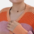 AMSY - Gestreifter Cardigan, Orange und Lila, Einheitsgröße image number 4