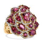 GP Italian Garden Kollektion-Rhodolith Granat und Kanchanaburi blauer Saphir-Ring - 6,91 ct. image number 0