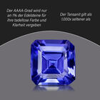 AAAA Tansanit und Diamant Ring in 950 Platin - 2,99 ct. image number 2