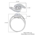 Lustro Stella - Weißer Zirkonia Ring, 925 Silber rhodiniert (Größe 19.00) 1.64 ct image number 4