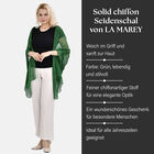 LA MAREY – 100% Maulbeer-Seidenschal Chiffon, 60x170cm, grün image number 1