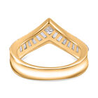 LUSTRO STELLA Weißer Zirkonia-Ring, 925 Silber Gelbgold Vermeil - 1,54 ct. image number 5