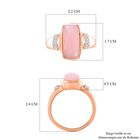 AA rosa Opal und Zirkon Ring - 3,64 ct. image number 6