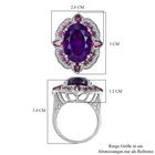 AAA Afrikanischer Amethyst, Rhodolith Granat und Zirkon-Ring - 14,16 ct. image number 6