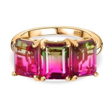 Wassermelonen Quarz Triplett Ring - 5,42 ct.