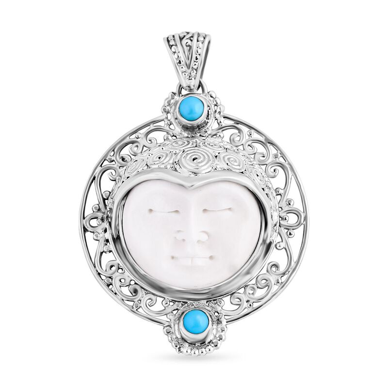 Royal Bali Kollektion- Sleeping Beauty Türkis und Ochsenknochen-Anhänger - 0,61 ct. image number 0