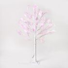 Federbaum mit 48 warmen LEDs und USB-Kabel - 1,2m Höhe, Rosa image number 0