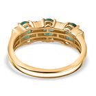 AAA Smaragd und Moissanit Ring in 375 Gold - 1,54 ct. image number 7