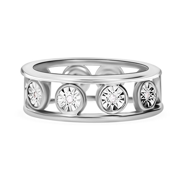 2er-Set- Diamant Ring, 925 Silber platiniert - 0,09 ct. image number 0