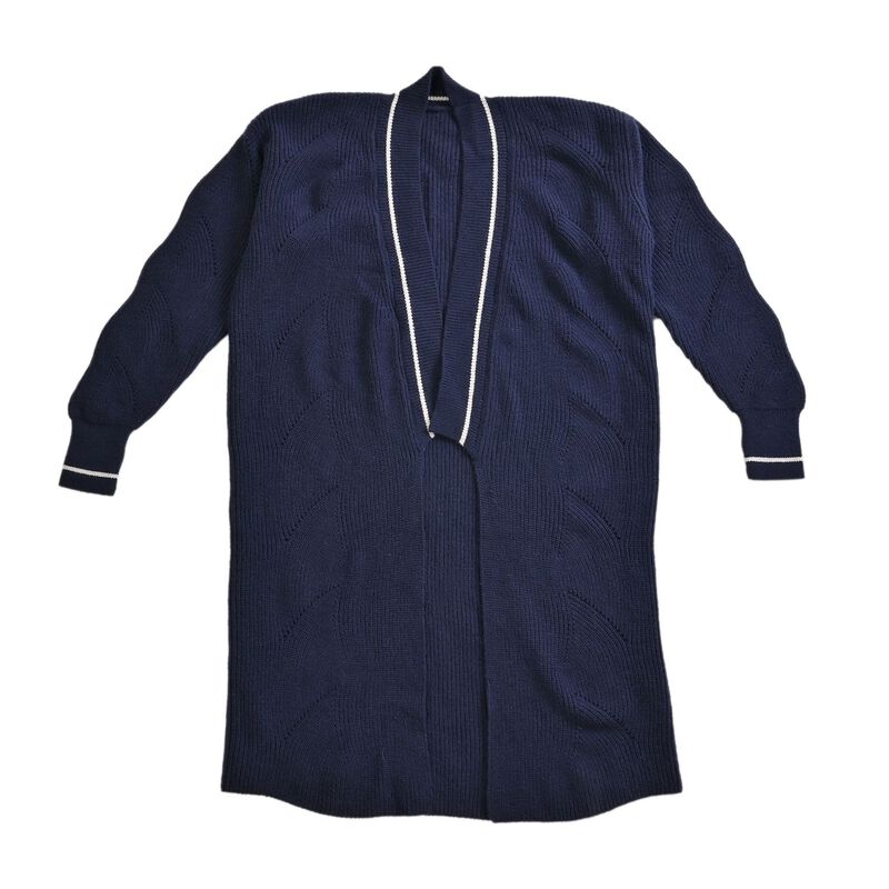 Longline Offener Cardigan, blau image number 0