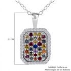 AA Regenbogen Saphir Anhänger mit Kette, 925 Silber platiniert ca. 1.57 ct image number 4