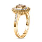 AA Natürlicher goldener Tansanit, gelber und weißer Diamant-Ring - 1,13 ct. image number 6