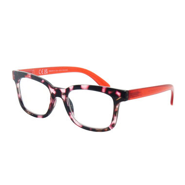 Rot/Demi +1.00 Lesebrille mit Blaulichtfilter