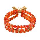 Flexibles rotes Achat-Armband - 160 ct. image number 3