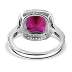 Roter und weißer Zirkonia-Ring - 9,62 ct. image number 3