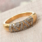 Diamant-Ring, 925 Silber Gelbgold Vermeil  ca. 0,25 ct image number 1