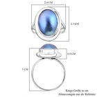 Royal Bali Kollektion- Blauer Mabe Perle Ring image number 5