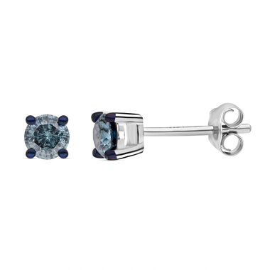 SGL zertifizierte I1-I2 blaue Diamant-Ohrringe - 0,50 ct.