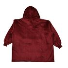 Zweilagiger Kapuzenpullover, Sherpa und Flanell, Burgundy image number 1