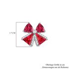 Synthetischer Padparadscha-Saphir Ohrringe 925 Silber rhodiniert ca. 9,10 ct. image number 6