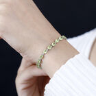 Peridot und Zirkon Armband, 19 cm - 5,74 ct. image number 2