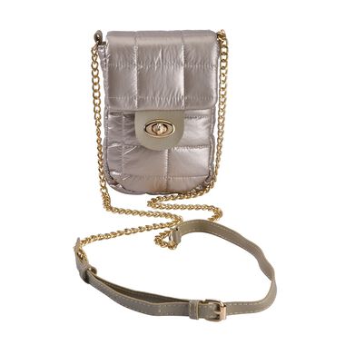 Gesteppte Puffy Crossbody Tasche mit RFID Schutz, Bronze