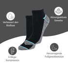 4er-Set Kupferfaser-Kompressions-Socken, 36-40, schwarz-grau image number 2