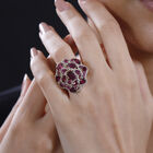 GP Italian Garden Kollektion-Rhodolith Granat und Kanchanaburi blauer Saphir-Ring - 6,91 ct. image number 2