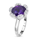 Afrikanischer Amethyst und Zirkon-Ring - 5,98 ct. image number 3