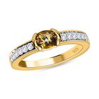 AA natürlicher, goldener Tansanit und Zirkon-Ring - 0,68 ct. image number 3