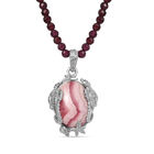 AA Rhodochrosit und Rhodolith Granat Anhänger mit 45cm Kette - 82 ct. image number 0