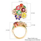 GP Italian Garden Kolelktion - AA afrikanischer Rubin , Zirkon und blauer Saphir-Ring - 1,56 ct. image number 6