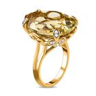 Ouro Verde Quarz und Zirkon Cocktail Ring - 18,64 ct. image number 4