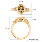 AAA natürlicher goldener Tansanit und Diamant Ring in 585 Gold - 2,14 ct. image number 4