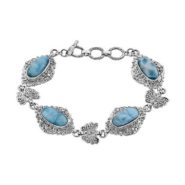 Royal Bali Kollektion - Larimar 18,5 cm Armband- 21,19 ct.